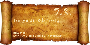 Tengerdi Károly névjegykártya