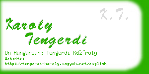 karoly tengerdi business card